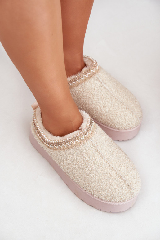 Schneestiefel Feminin mit einer Plattform Z Haftem elfenbeinfarbe Tirissa