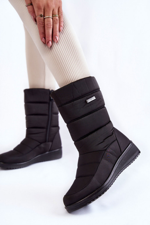 Wärmende Schneestiefel in Schwarz Calena