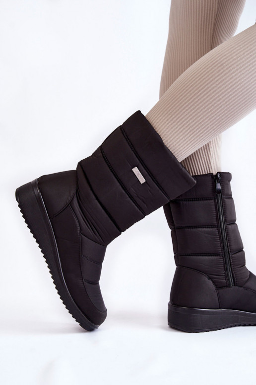 Wärmende Schneestiefel in Schwarz Calena