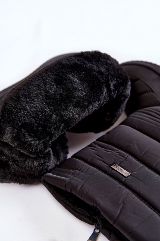 Wärmende Schneestiefel in Schwarz Calena