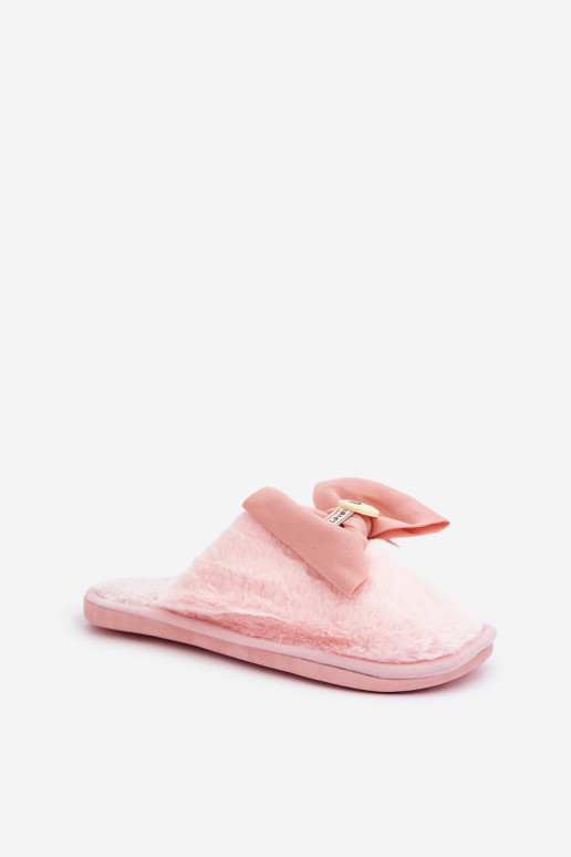 Hausschuhe Feminin mit Pelzmantel I Bogen pinke Farbe Olfedi Hausschuhe Feminin mit Pelzmantel I Bogen pinke Farbe Olfedi