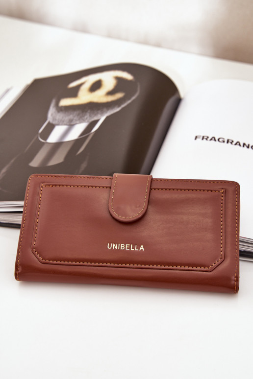 Damenbrieftasche aus Öko-Leder braune Farbe Kalinessa Damenbrieftasche aus Öko-Leder braune Farbe Kalinessa