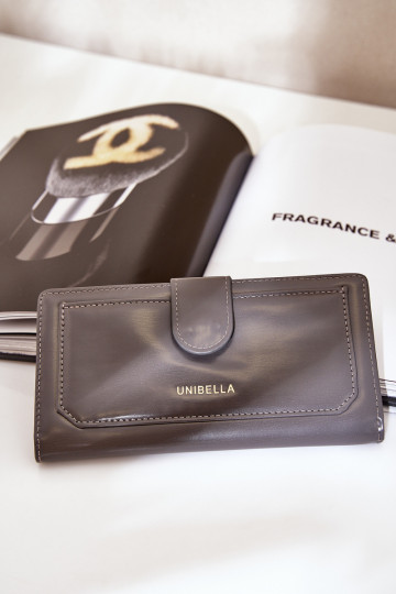 Damenbrieftasche aus Öko-Leder graue Farbe Kalinessa