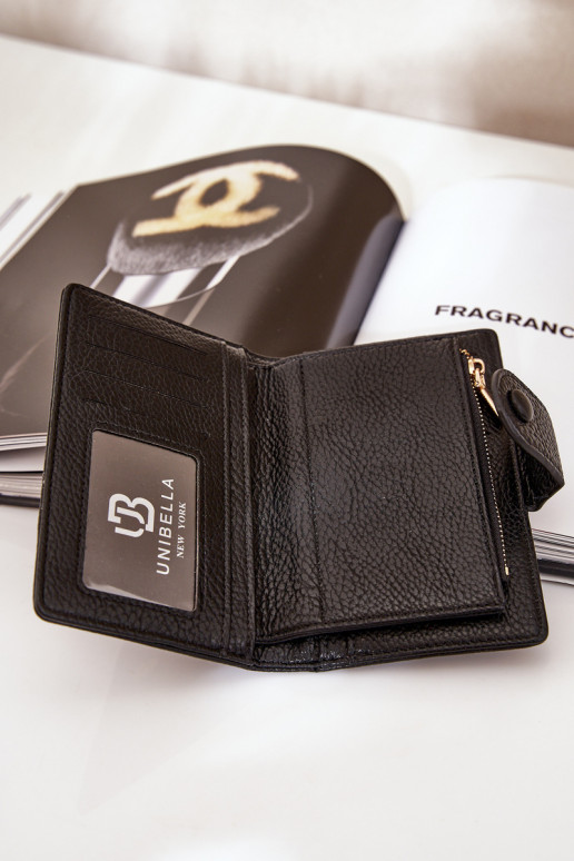 Damenbörse aus schwarzem Eco-Leder Isamille