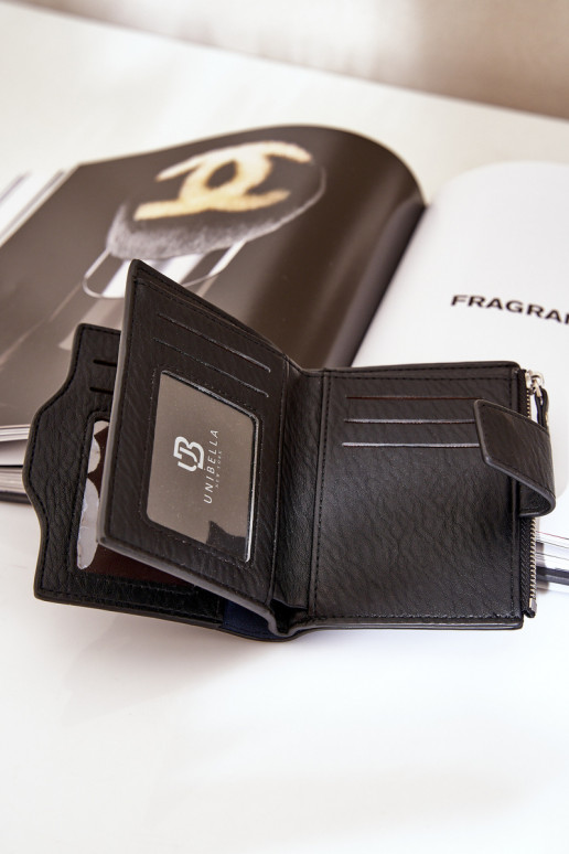 Damenbrieftasche Eko Leder schZuarze Farbe Jezorea