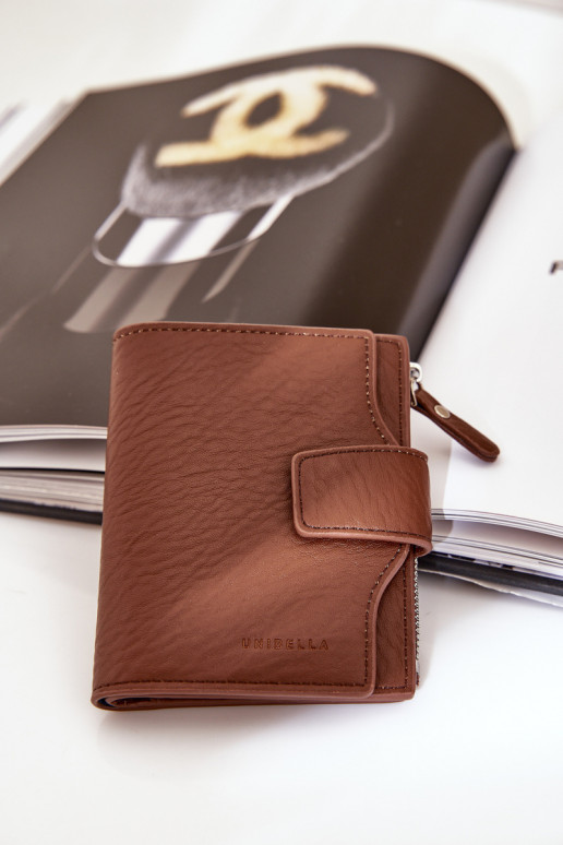 Damenbrieftasche Eko Leder braune Farbe Jezorea Damenbrieftasche Eko Leder braune Farbe Jezorea