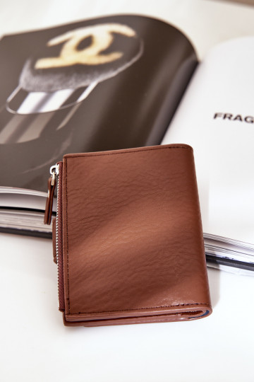 Damenbrieftasche Eko Leder braune Farbe Jezorea 2