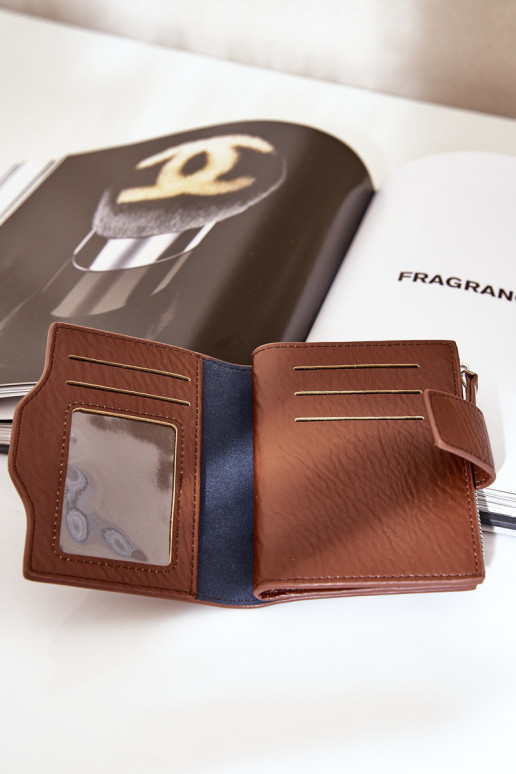 Damenbrieftasche Eko Leder braune Farbe Jezorea Damenbrieftasche Eko Leder braune Farbe Jezorea