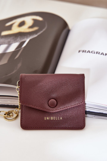 Etui Ermöglicht Karty Ze goldene Farbem Brelokiem aus Öko-Leder braune Farbe Iritinme