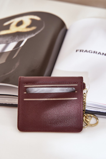 Etui Ermöglicht Karty Ze goldene Farbem Brelokiem aus Öko-Leder braune Farbe Iritinme 2