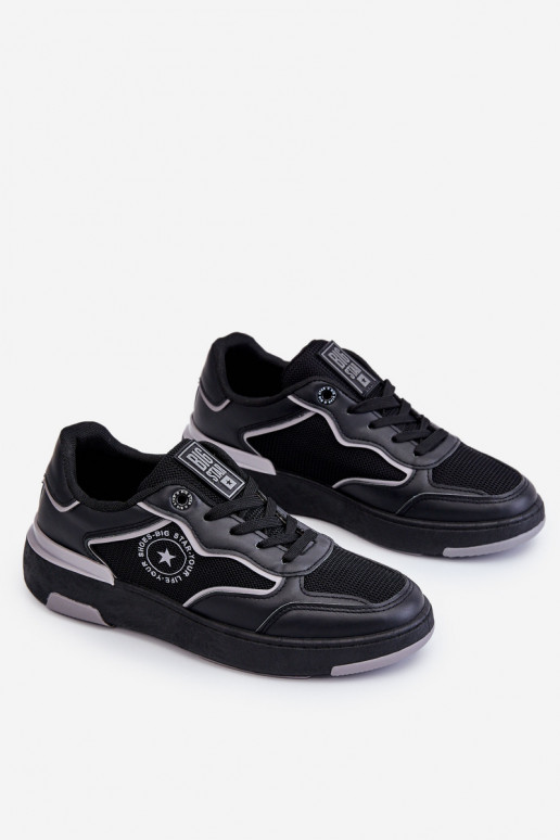 Damen-Sneaker im sportlichen Stil Big Star LL274443 in Schwarz und Grau