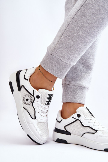 Damen-Sneaker im sportlichen Stil Big Star LL274440 in Weiß und Schwarz