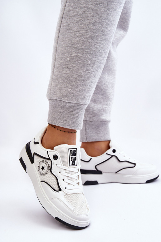 Damen-Sneaker im sportlichen Stil Big Star LL274440 in Weiß und Schwarz