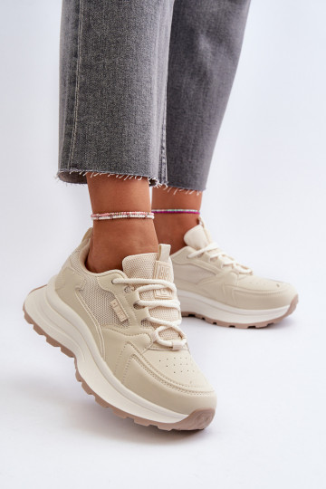 Sneaker-Style Damen-Schuhe HI-POLY SYSTEM Big Star NN274A105 in Sandfarbe