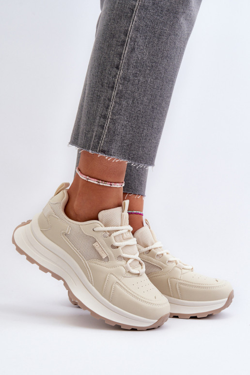 Sneaker-Style Damen-Schuhe HI-POLY SYSTEM Big Star NN274A105 in Sandfarbe