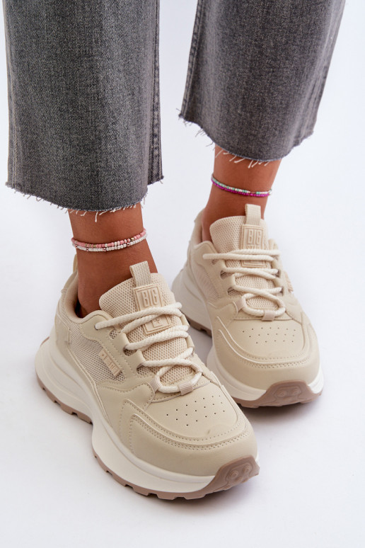 Sneaker-Style Damen-Schuhe HI-POLY SYSTEM Big Star NN274A105 in Sandfarbe
