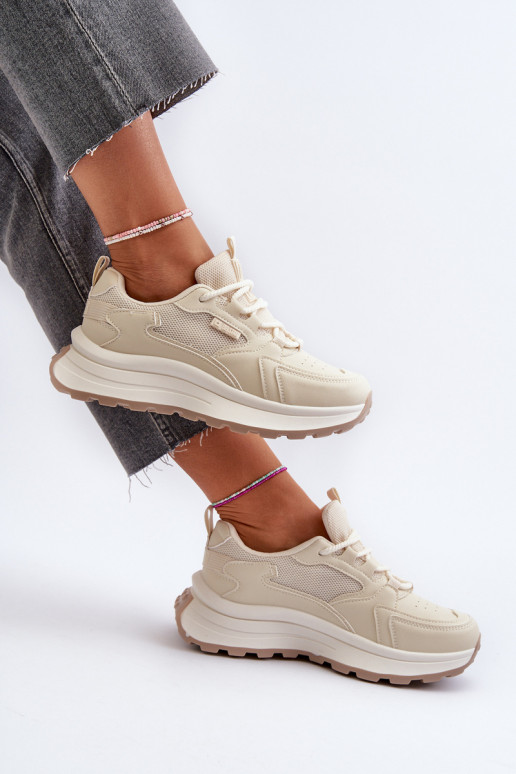 Sneaker-Style Damen-Schuhe HI-POLY SYSTEM Big Star NN274A105 in Sandfarbe