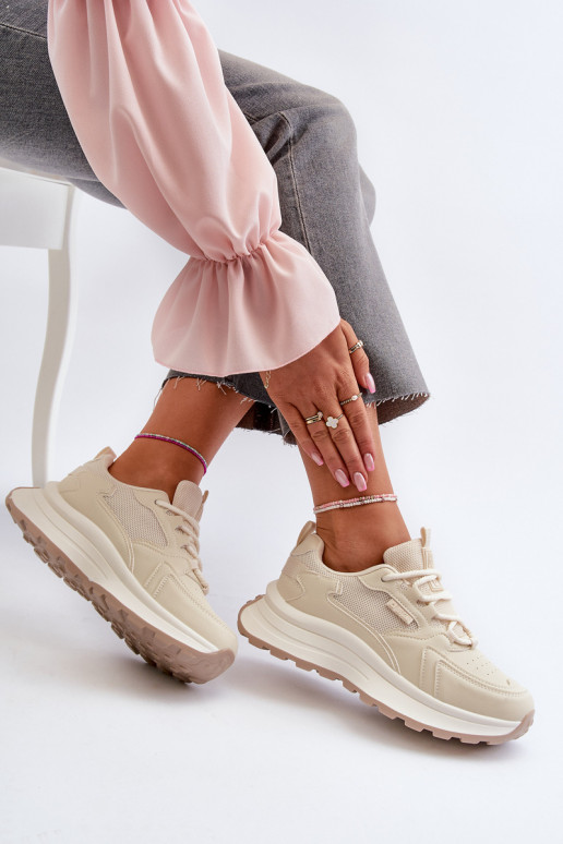 Sneaker-Style Damen-Schuhe HI-POLY SYSTEM Big Star NN274A105 in Sandfarbe