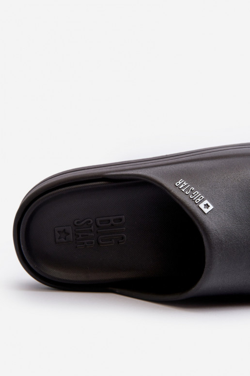 Big Star NN274A037 - Damen Pantoletten mit Plateau in Schwarz
