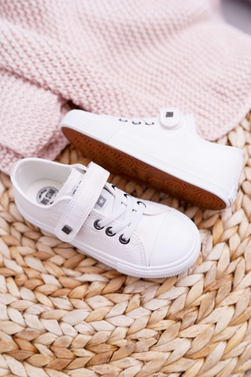 Kinder Leder Freizeit Schuhe BIG STAR EE374035 in Weiß