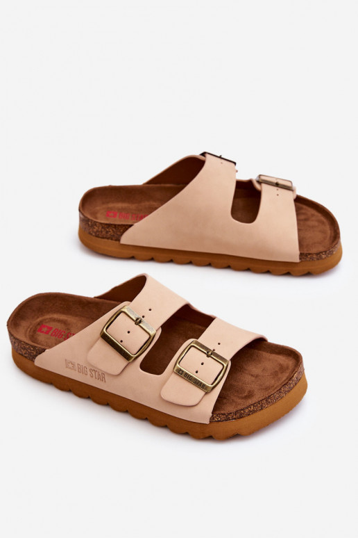 Klassisches Stilvollll Feminin Hausschuhe Big Star LL274478 Beige