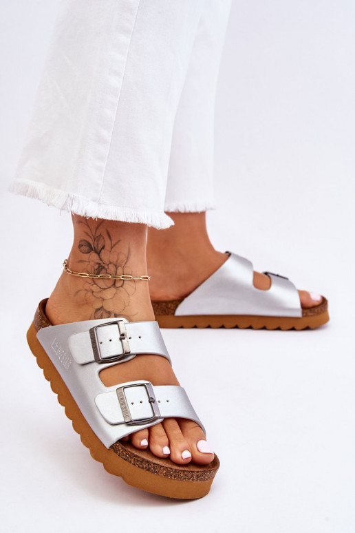 Klassisches Stilvollll Feminin Hausschuhe Big Star LL274476 Silberfarbe Klassisches Stilvollll Feminin Hausschuhe Big Star LL274476 Silberfarbe