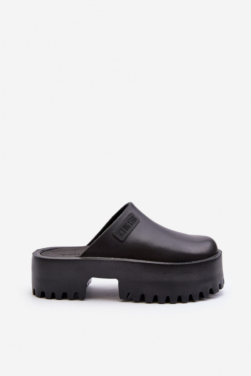 Feminin Hausschuhe mit modischer Es mussssivsohle Big Star NN274014 schZuarze Farbe Feminin Hausschuhe mit modischer Es mussssivsohle Big Star NN274014 schZuarze Farbe