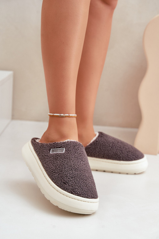 Big Star graue Hausschuhe mit dickem... Big Star graue Hausschuhe mit dickem...