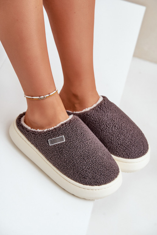 Big Star graue Hausschuhe mit dickem... Big Star graue Hausschuhe mit dickem...