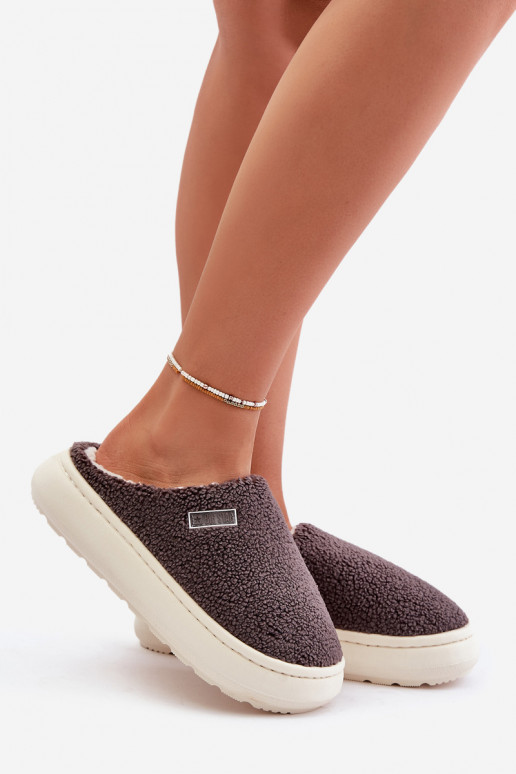 Big Star graue Hausschuhe mit dickem... Big Star graue Hausschuhe mit dickem...