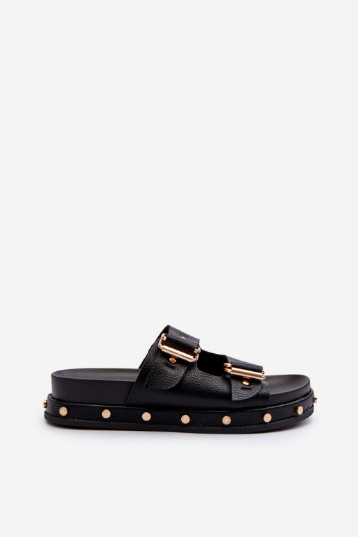 Damenhausschuhe mit einer Plattform Big Star NN27402 schZuarze Farbe Damenhausschuhe mit einer Plattform Big Star NN27402 schZuarze Farbe