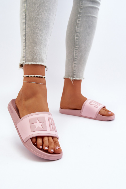 Feminin Hausschuhe Big Star NN274A647 pinke Farbe