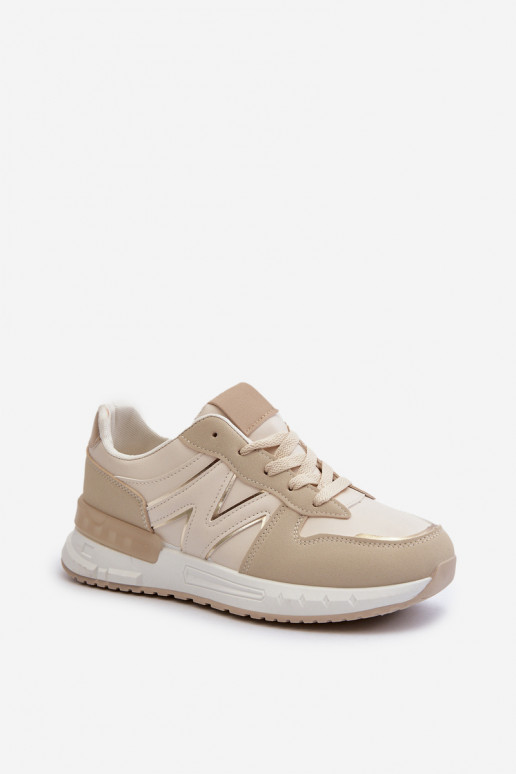 Beige Sneakers aus Eco-Leder Kaimans Beige Sneakers aus Eco-Leder Kaimans