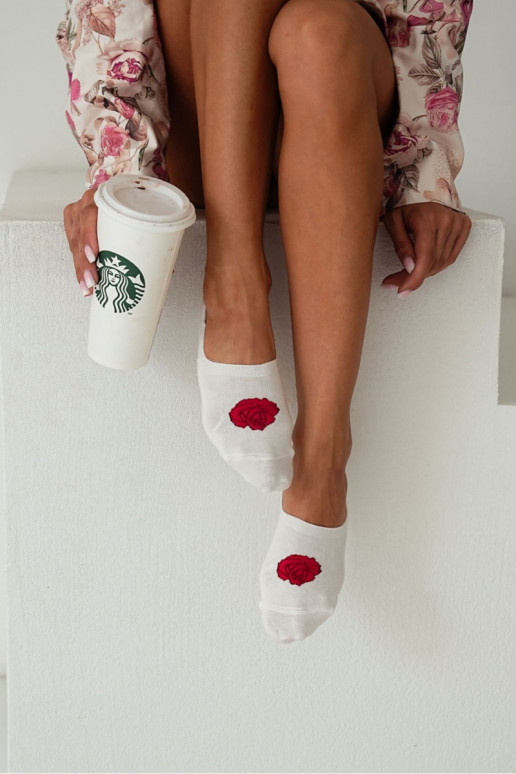 Socken MicroFußzeilen Feminin BaZuełniane pinke Farbea elfenbeinfarbe Socken MicroFußzeilen Feminin BaZuełniane pinke Farbea elfenbeinfarbe