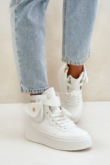 Groß Sneakers Stilvollllschuhe gegen Aufpreis mit einer Plattform Zueiße Farbe Saramis