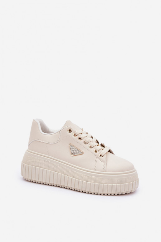 Stilvoll Sneakers Stilvollllschuhe mit einer Plattform elfenbeinfarbe Vallexia Stilvoll Sneakers Stilvollllschuhe mit einer Plattform elfenbeinfarbe Vallexia