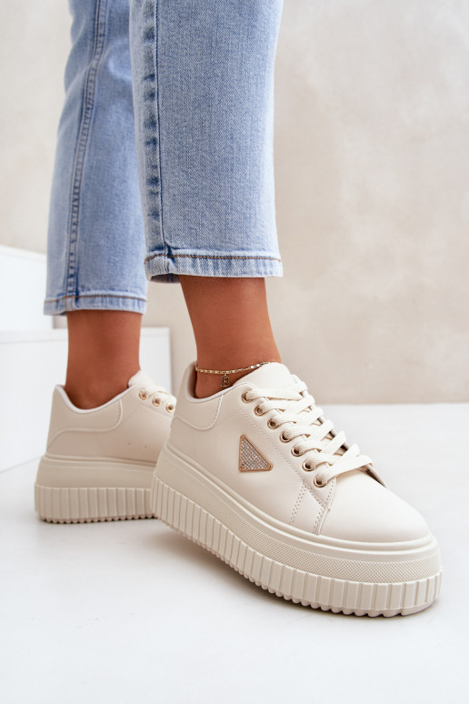 Stilvoll Sneakers Stilvollllschuhe mit einer Plattform elfenbeinfarbe Vallexia Stilvoll Sneakers Stilvollllschuhe mit einer Plattform elfenbeinfarbe Vallexia