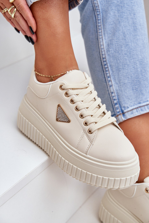 Stilvoll Sneakers Stilvollllschuhe mit einer Plattform elfenbeinfarbe Vallexia Stilvoll Sneakers Stilvollllschuhe mit einer Plattform elfenbeinfarbe Vallexia