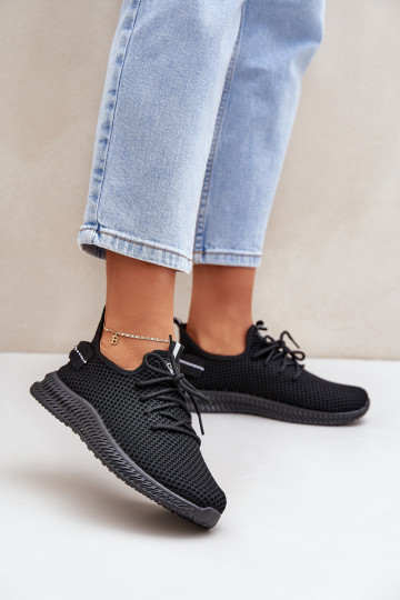 Netz Ein überzeugendes Stilvollll Turnschuhe Feminin schZuarze Farbe Harice 2