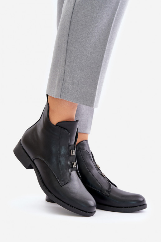 Warmes Damenstiefeletten mit breiten...