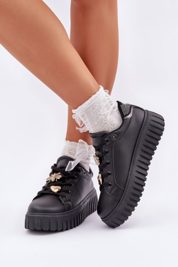 Sneaker Modell Schuhe Damen Schwarz Grelesi