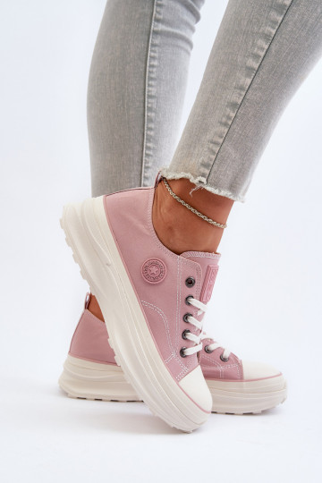 Frauen Schuhe mit modischer Es mussssivsohle Big Star NN274129 pinke Farbe 2