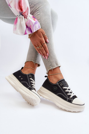 Damen Schuhe mit modischen, massiven Sohlen Big Star NN274125 Schwarz 2