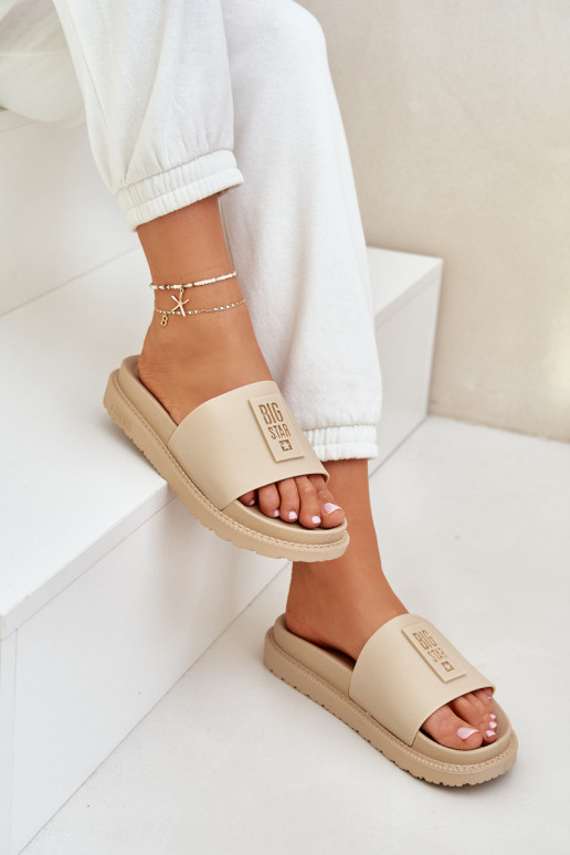 Damenhausschuhe Big Star LL274A210 Beige