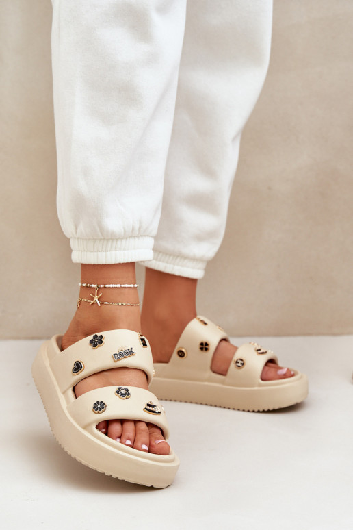 Leichte Hausschuhe Damenhausschuhe Z Przypinkami Beige Ravanala Leichte Hausschuhe Damenhausschuhe Z Przypinkami Beige Ravanala