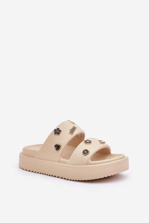 Leichte Hausschuhe Damenhausschuhe Z Przypinkami Beige Ravanala Leichte Hausschuhe Damenhausschuhe Z Przypinkami Beige Ravanala