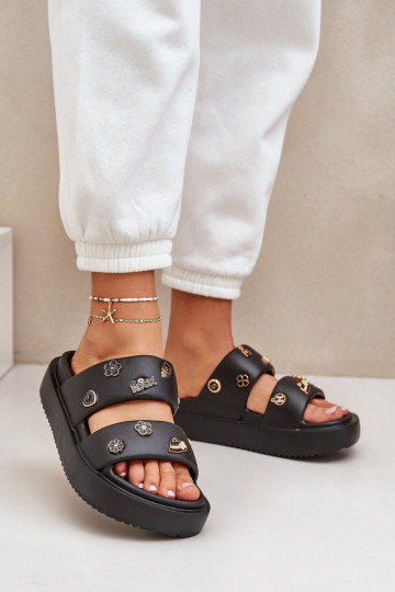 Leichte Hausschuhe Damenhausschuhe Z Przypinkami schZuarze Farbe Ravanala 2