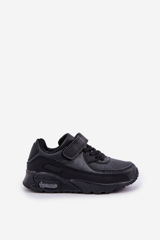 Kinder-Sneaker-Modellschuhe mit Klebeverschlüssen, schwarze Farbe Krissandra