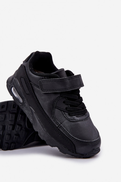 Kinder-Sneaker-Modellschuhe mit Klebeverschlüssen, schwarze Farbe Krissandra