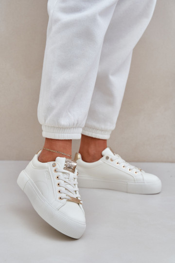 Feminin Sneakers Stilvollllschuhe Big Star NN274211 Zueiße Farbe